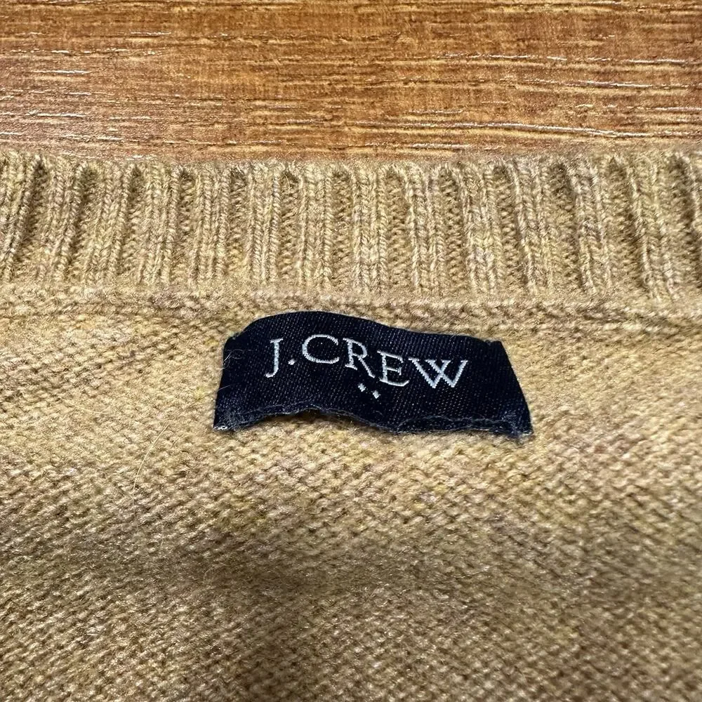 J Crew Sweatshirt Mens S Brown Oversized Lambs Wool Blend Sweater Preppy Luxury